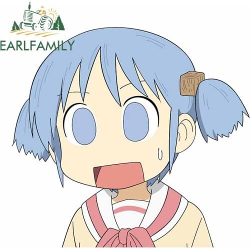 EARLFAMILY 13cm x 11.8cm for Nichijou Naganohara Mio Windows Motorcycle RV Car Stickers Anime Personality Deal Cartoon Graphics