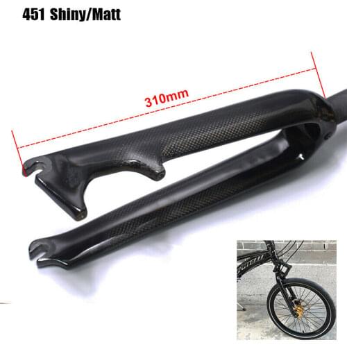 EC90 Bicycle Front Forks 20 Inch Folding Bike Fork 3K Full Carbon Fiber Bike Bicycle 20 Inch Forks Mountain Bike Fork