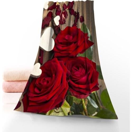 Hot Sale Custom Rose 35x75cm Fitness Sports Towel Portable Quick-Drying Towel Yoga Outdoor Microfiber Sports Towel