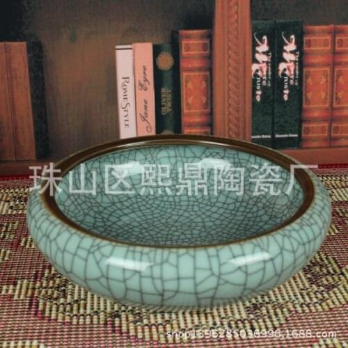Jingdezhen Ceramic crafts antique wholesale opening piece tea wash pen wash ceramic ashtray Home Decoration
