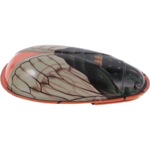 Creative Metal Sounding Cicada Model Tin Toy Collectible Gift