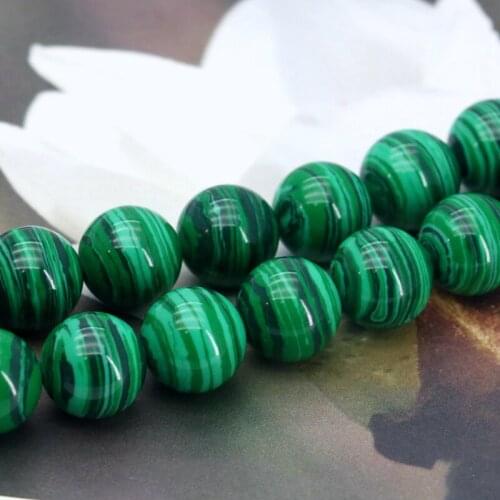 Hot !14mm Green Malachite round loose beads 15inches DIY stone beads suitable for women jewelry making design