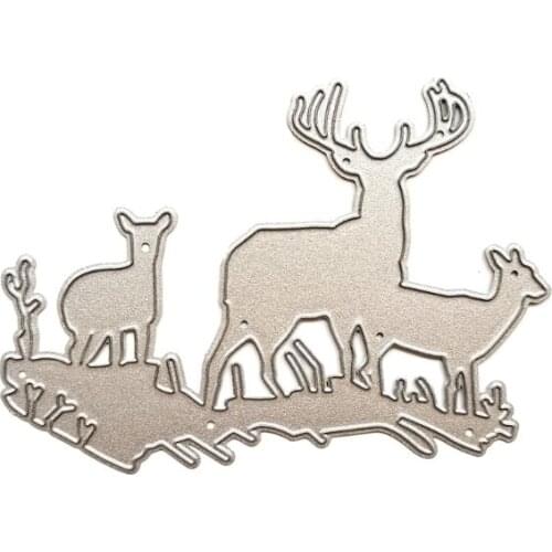 Deer Elk Metal Cutting Dies Stencil DIY Scrapbooking Album Paper Card Template Mold Embossing Decoration