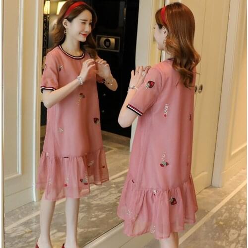 2018 New Brand Summer Maternity Dress Woman Cute Large Size Dresses Pregnant Woman Clothing MD-00479