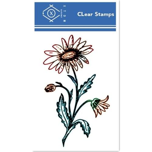 NEW 6.5*9cm chrysanthemum Transparent Silicone Rubber Clear Stamps cartoon for Scrapbooking/DIY Easter wedding album