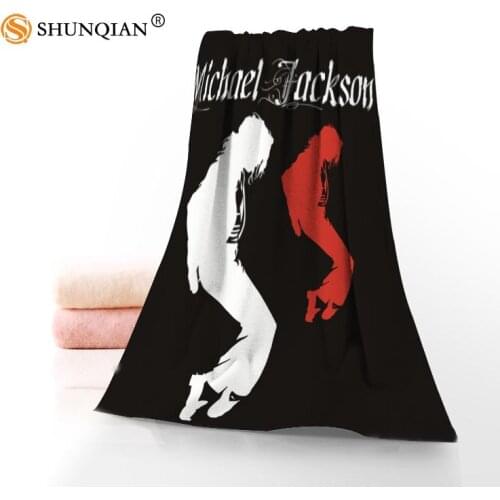 New Custom Michael Jackson Towel Printed Cotton Face/Bath Towels Microfiber Fabric For Kids Men Women Shower Towels A8.8