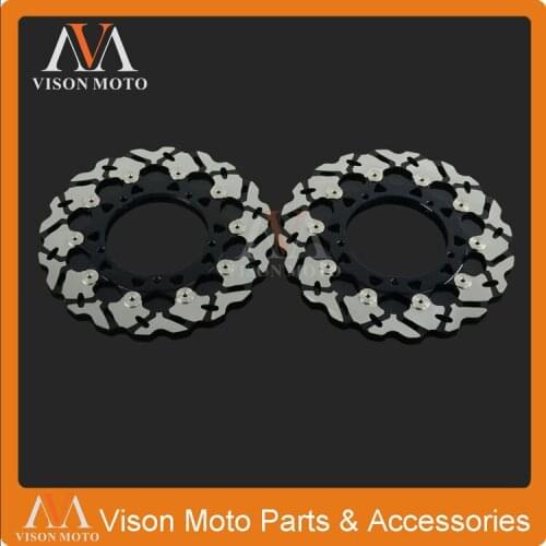 2PCS Front Floating Brake Disc For Yamaha FZ1 ABS 06-14 FAZER 1000 ABS 06-12 YZF R1 04-06
