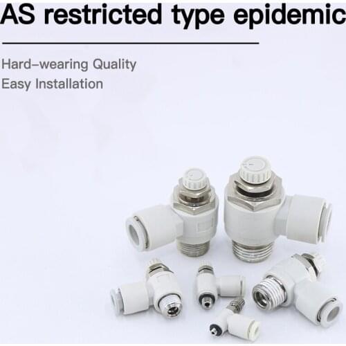 1pcs SL Series Pneumatic Throttle Speed Controller Valve,1/8'' 1/4" 3/8" 1/2" Male Thread cylinder throttle valve