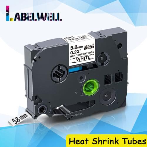 Labelwell HSe-211 HSe-221 for Brother HSe-231 HSe-241 HSe-611 HSe-621 Heat Shrink Tubes HSe-641 for Brother P-touch Label Maker
