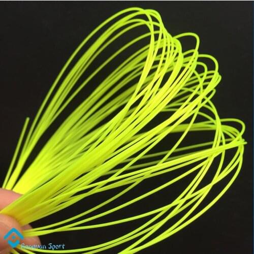 POWERTI 20pcs/lot- Fluorescent Yellow String Badminton Racket String 22- 26 lbs Racquet Training String 10m Training String