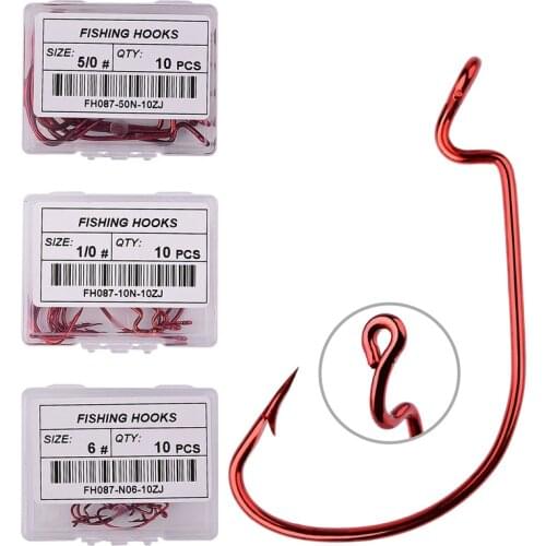 Fishing hooks 10pcs/ box jig head crank fishing hook Bass fishhook for soft worm bait carp fishing tackle accessories pesca