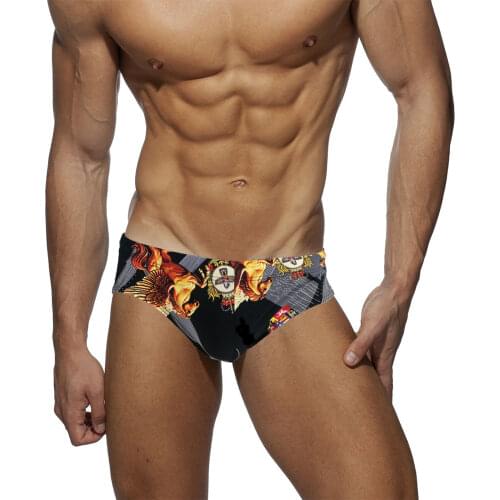 Sexy Black Swim Briefs Mens Pegasus Swimming Trunks Brief Swimwear Men Beach Shorts Man Bikini Swimsuit Quick Dry Male Underwear