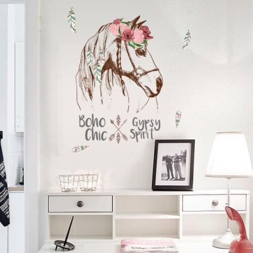 The Horse Wall Sticker For Shop Office Home Decoration Gypsy Spirit Mural Art Diy Bedroom Living Room Pvc Wall Decals