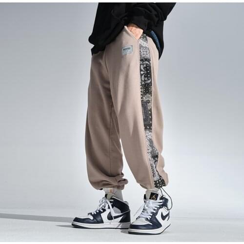 Spring Printed Harem Pants Men Drawstring Joggers Pant Elastic Waist Trousers Fashion Casual Plus Size Sweatpants Male