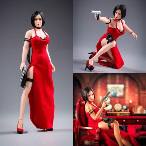 YMT028 1/12 Female Assassin AI Head Sculpt Costume Clothes Set Model Fit 6'' TBL T01A Action Figure Body