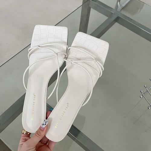 Women Sandals 2021 Fashion Slides High Heels Slippers Women Pumps Shoe Women Summer Shoes For Women Footwear Shoes High-Heeled