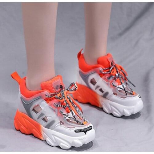 Rimocy Women Chunky Platform Sandals New Summer Vogue Cut Out Wedge Gladiator Sandals Mix Color Thick Sole Casual Shoes Woman