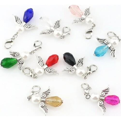 10pcs Charm Guardian Angel Wings Pendant Necklace Fashion Jewelry DIY Pendants Accessories For Jewelry 22527