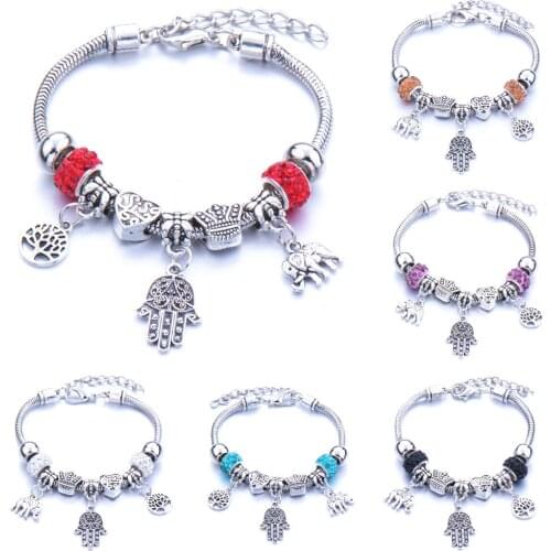 2021 latest hot sale all-match jewelry bracelet shape couple bracelet stretch beaded bracelet Pandora-style