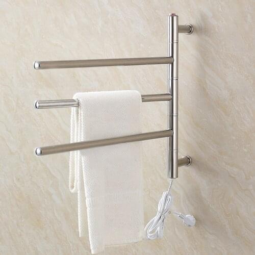Nordic style Electric bath towel warmer 304 stainless steel heated Electric towel rack bathroom towel warmer rack