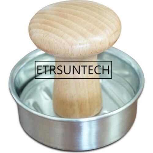 50pcs Stainless Steel Burger Press Hamburger Maker with Wood Handle for BBQ & Perfect Patties Easy to Operater