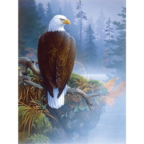 5D DIY Animal Single Eagle Cross Stitch Mosaic Picture Embroidery Children Gift Home Room Decoration Diamond Painting XN439
