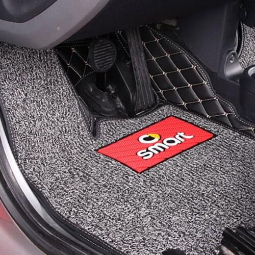 Car Carpet Floor Mat Anti-dirt Mat PU Leather Foot Pad Car Styling Pedal Mat for Mercedes 2014Smart Fortwo Coupe 451 Accessories