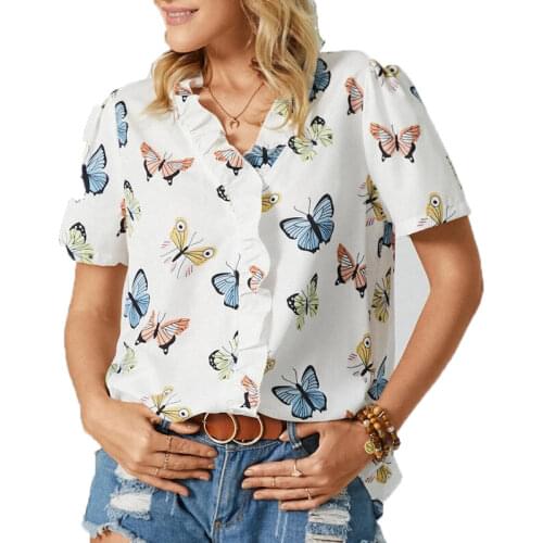 Женские рубашки с принтом Baharcelin China At AliExpress