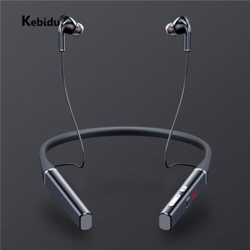 Magnetic Neckband Headphone TWS 80 hours Wireless Earphone Bluetooth IPX5 Waterproof Sport Headset Noise Cancelling Micophone