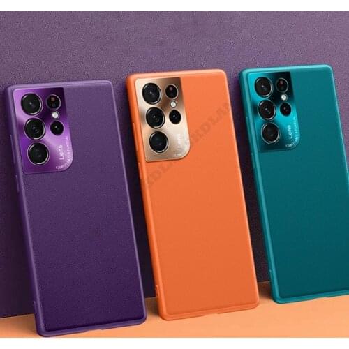 Fashion PU leather Grain Matte protective Back Cover for Samsung Galaxy A52 A72 S21 Ultra note 20 s21 a 52 a72 s 21 phone cover