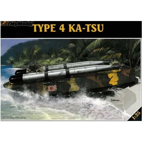 DIYMyModeI Japanese type 4 Ka TSU 4 amphibious torpedo tank DIY Handcraft Paper Model KIT Handmade Toy Puzzles Gift Movie props