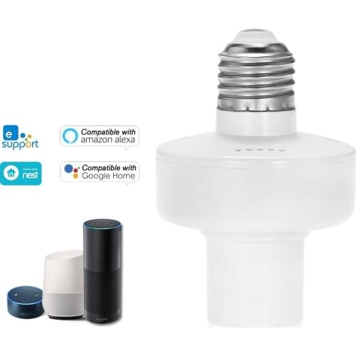 EWeLink WiFi Smart Light Bulb Holder E27 Wireless Lamp Holder Compatible with Alexa & for Google Home/Nest for Smart Home