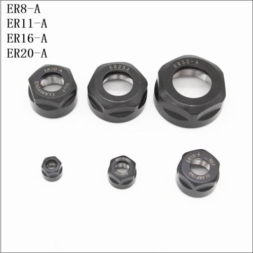 ER8-A / ER11-A / ER16-A / ER20-A Engraving Machine Principal ER Type Clamping Nut Collets Chuck CNC Milling Turning Tools