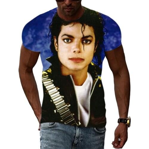 New Print Michael Jackson Mens T-shirt Harajuku Oversized Vintage Short Sleeve Summer Casual Tshirts Fashion Camiseta Men Mujer