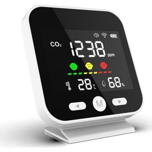Indoor CO2 Meter Temperature Carbon Dioxide Detector Air Quality Monitor NDIR Sensor Date Logger 400~5000ppm Range