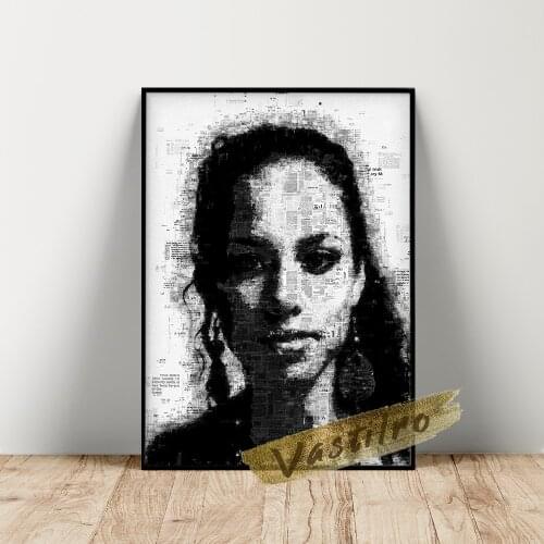 Alicia Keys Modern Canvas Painting Hot Music Singer Star Poster Print Art Modern Living Room Decor Bar Pub Club Wall Picture