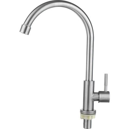 304 Stainless Steel Faucet Large Vertical Water Tap With 50cm Double Head Tube Kitchen Bathroom Faucets