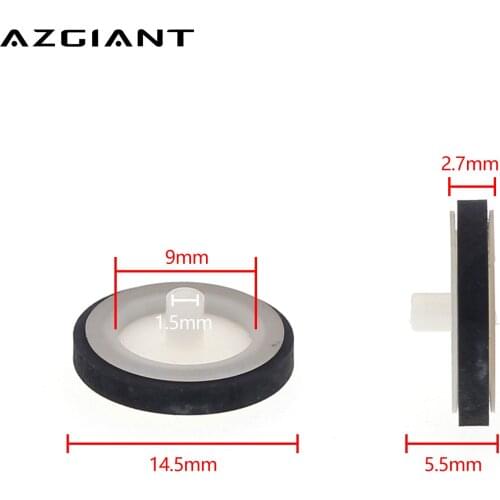 2pcs 14.5mmx5x1.5 cassette card seat tape idler for audio recorder T wheel player Stereo Rubber Vintage for Pioneer Nakamichi