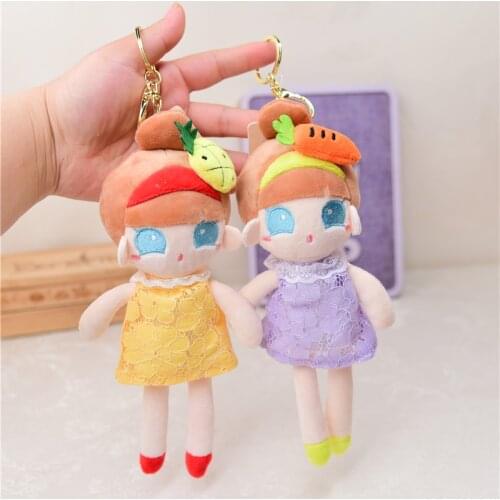 Little girl soft Popular pretty pendant Exquisite Keychain good quality baby toy Soothing doll christmas gift
