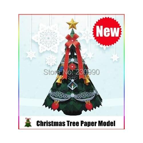 Lovely Christmas Tree Paper Model Kits For Kids Adults' Christmas Decoration Paper Models Toys Of Hobby Height 55cm / 21.65