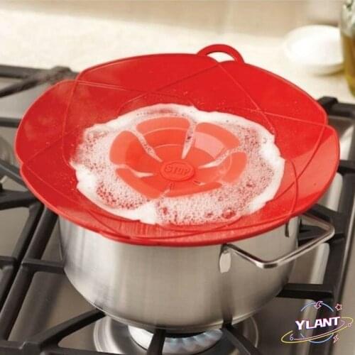 SWT Multifunctional Silicone Lid Spill Stopper Anti Overflow Pot Cover 28.5cm Diameter Kitchen Gadgets Cooking Pot Lids Utensil