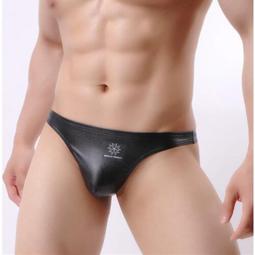 Brave Person Swimsuit Thong Men Swim Leather Mens Underwear Thongs G Strings T Back Tanga Bikini Penis Pouch Seamless Panties