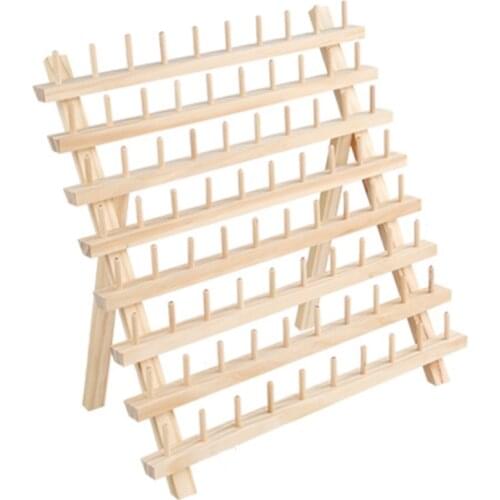 2021 New Foldable Wooden Thread Holder 30/80/120 Spools Sewing Embroidery Thread Rack