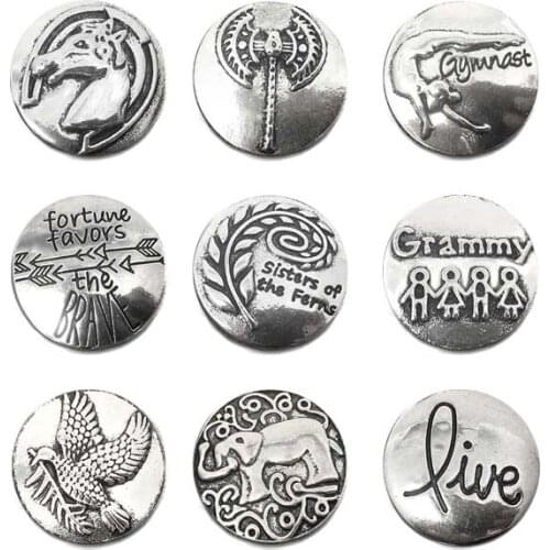 Wholesale metal Rhinestone 18mm Snap Button W154 tree Alloy Diy Jewelry fit 18mm Snap button Necklaces/Bracelets for women