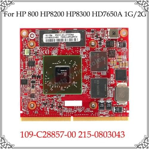 Original HD7650A 215-0803043 For HP 800 HP8200 HP8300 HD 7650A MXM 2GB/1GB DDR3 GFX Mobile Graphics Video Card 671864-002