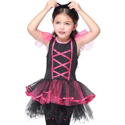 Halloween Festival Cosplay Dresses With Headwear And Gloves For Girls Holiday Performance Costumes Dresses 2020 New Kids Dresses