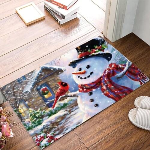 Christmas antlers home door mat non-slip indoor/outdoor/front door/bathroom entrance carpet carpet mat
