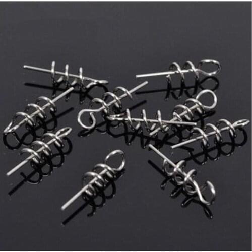 20pcs/Bag Pesca Soft fishing lure 14mm Fishing Pin Spiral Fishing bait Steel Fishing Spring Of Fishing Accessories