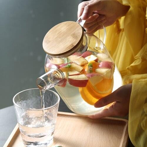 1L/1.5L Big Transparent Borosilicate Glass Teapot Heat-Resistant Large Clear Tea Pot Flower Tea Set Puer Kettle Office Home Tool