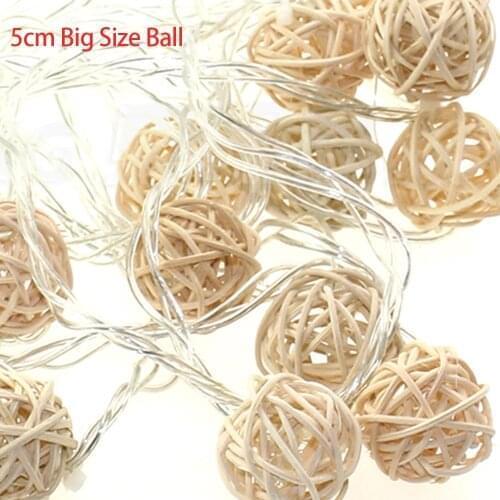 5cm Big Ball LED Christmas tree lights 5m 20leds LED Ball string lamps wedding garden pendant garland Timbo lamp 110V/220V